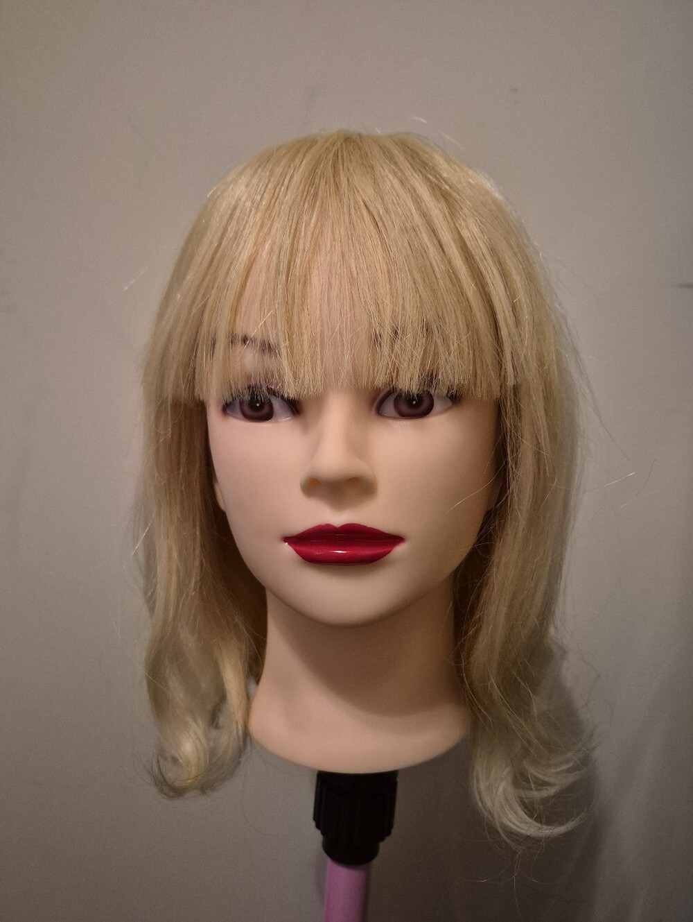 Human Hair Wig with bang - 613#Blonde